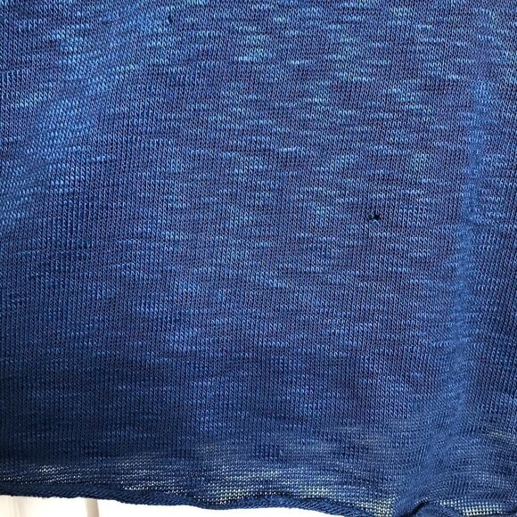 STUDIO Deep Blue Lightweight V-Neck Sweater w/ Lace Detail at Neckline - Size 1X - Picture 6 of 7